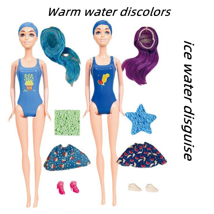 New Mystery Toy Box Surprise Fashionistas Dolls Clothes Soaking Water Toy Little Girl Dress up Water-Soluble Color Reveal Princess Doll