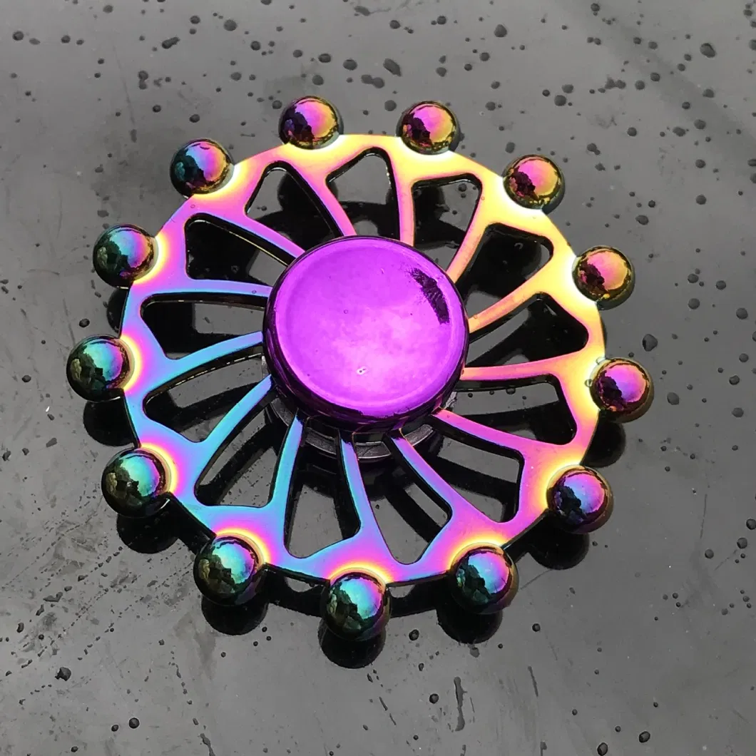 Creative Adult Children Colorful Anti-Stress Fidget Spinner Metal Wind Spinners